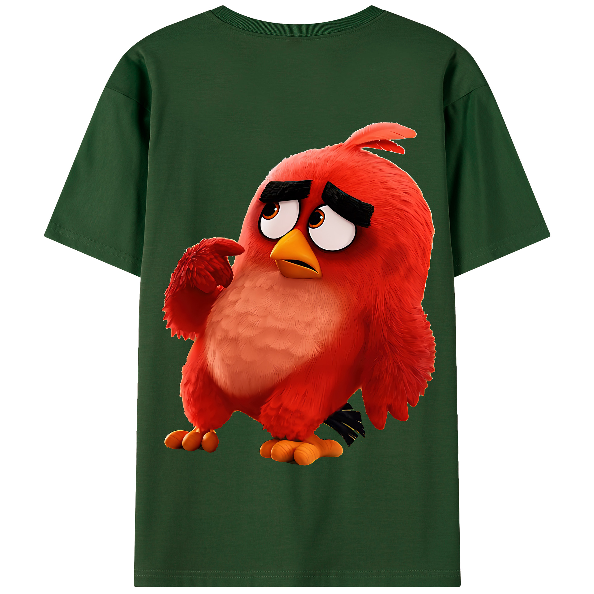 （画像用） Angry Birds アングリーバード 綿100％半袖Tシャツ（背面プリント）